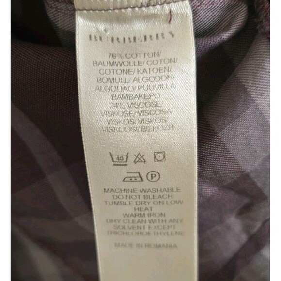 Burberry Brit Nova Check Long Sleeve Button Front Shirt Plaid Size M - Picture 6 of 8